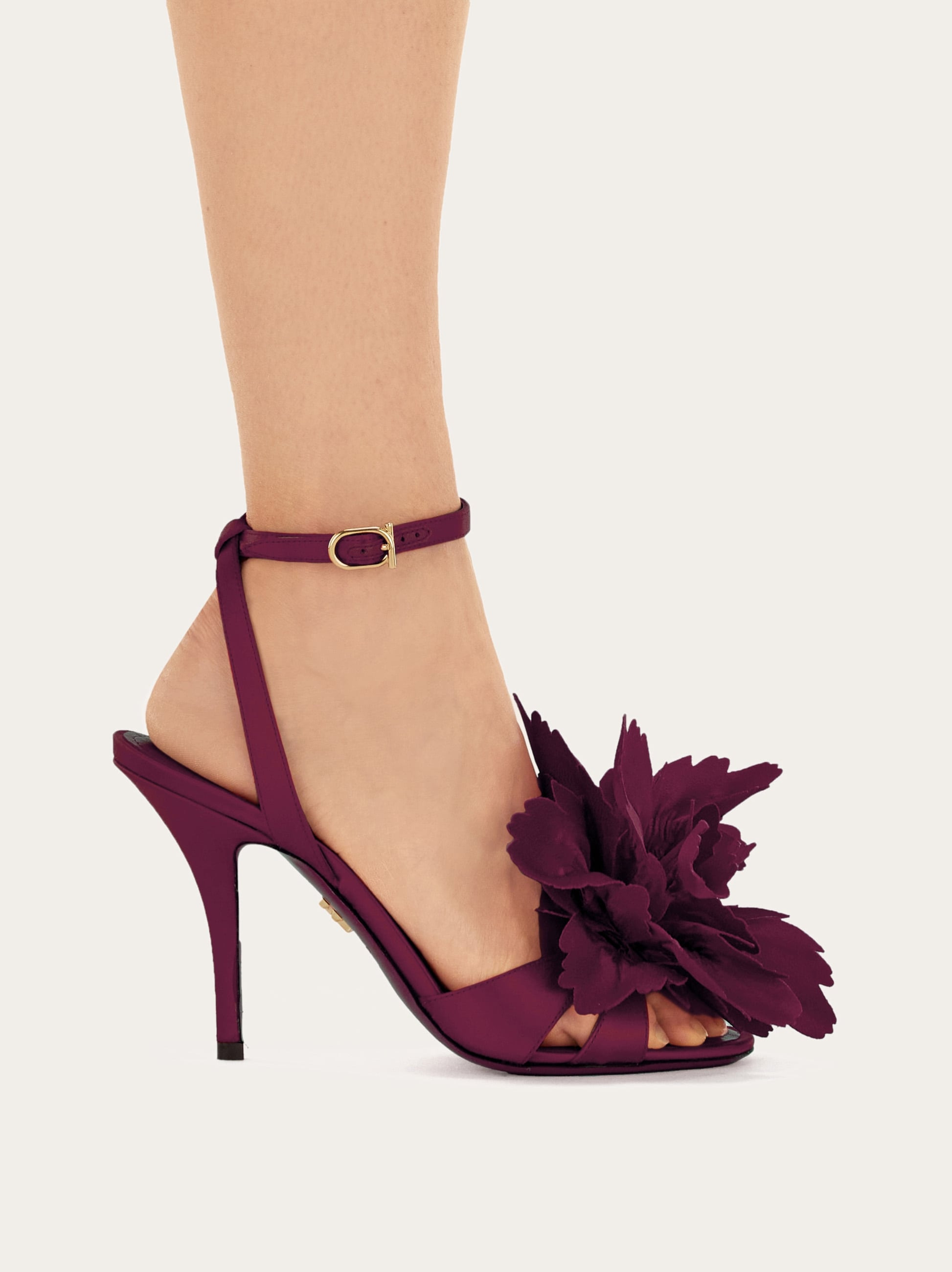 Flower embellished high heel sandal - 3