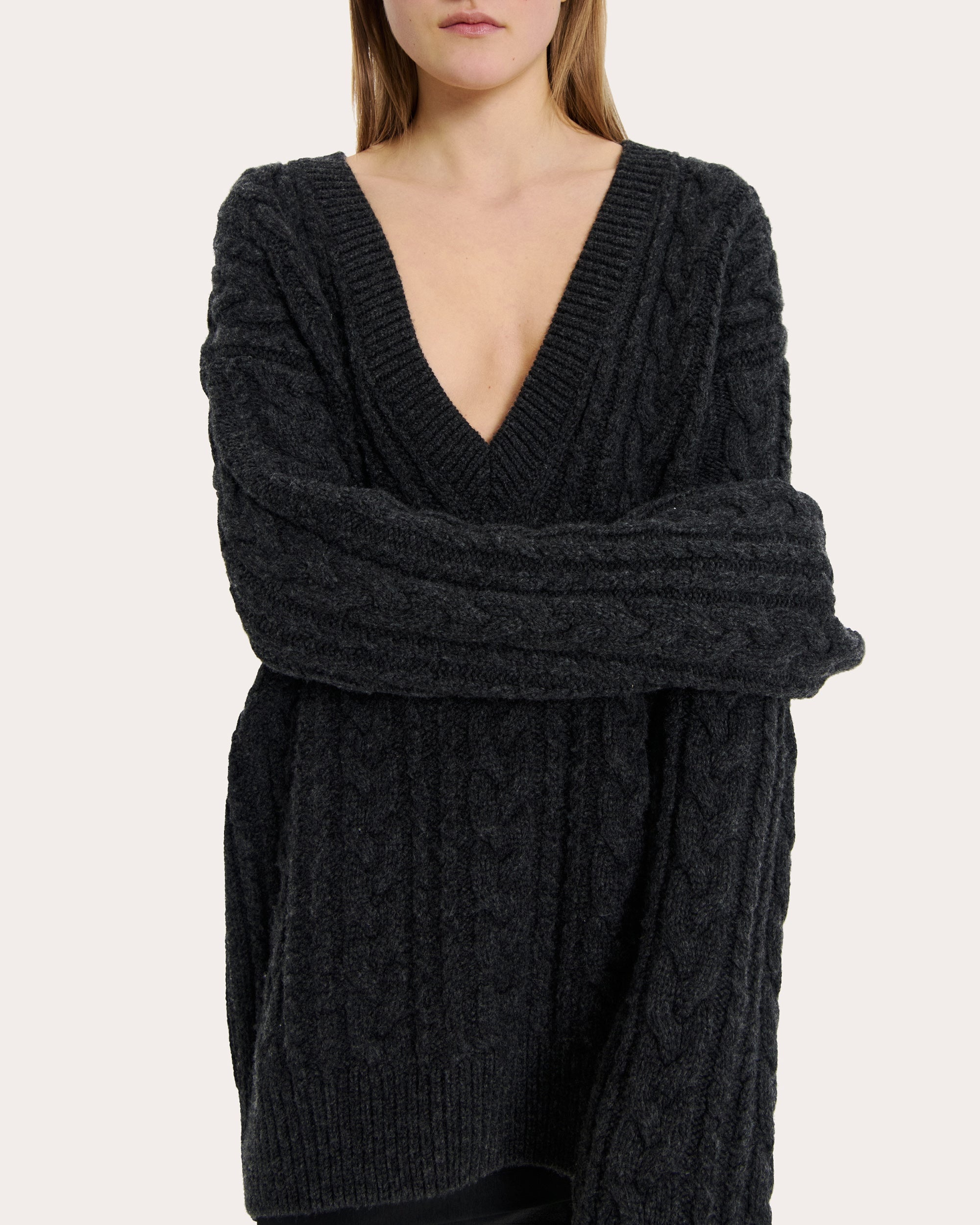 Alia Cable-Knit Wool Sweater - 4