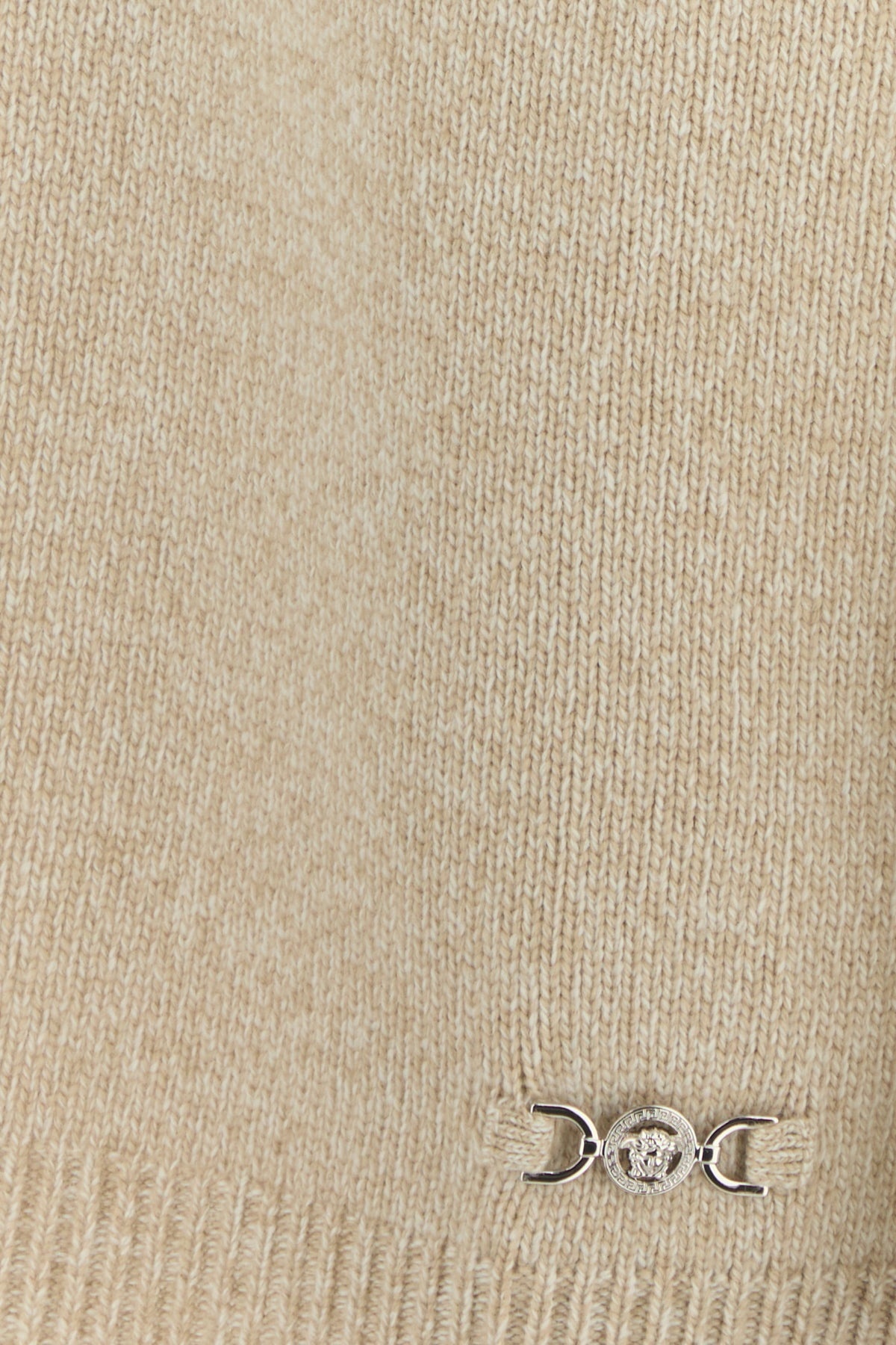 Melange beige wool blend sweater dress - 5