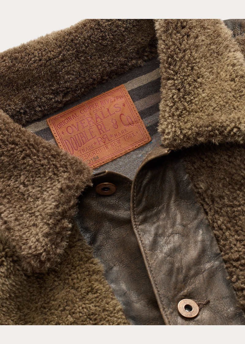 Shearling-Paneled Leather Jacket 5