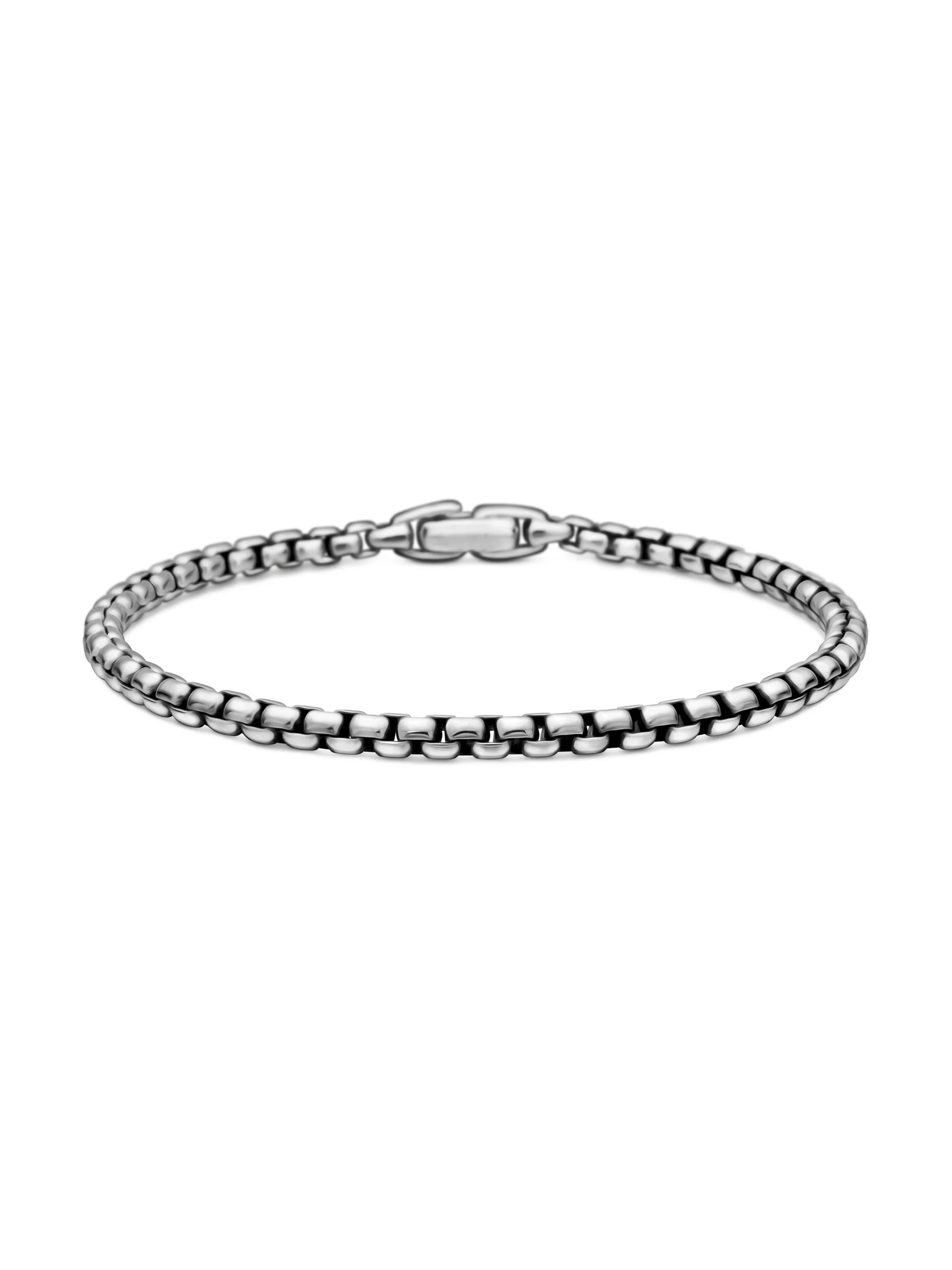 Men's Box Chain Bracelet - Silver - 1
