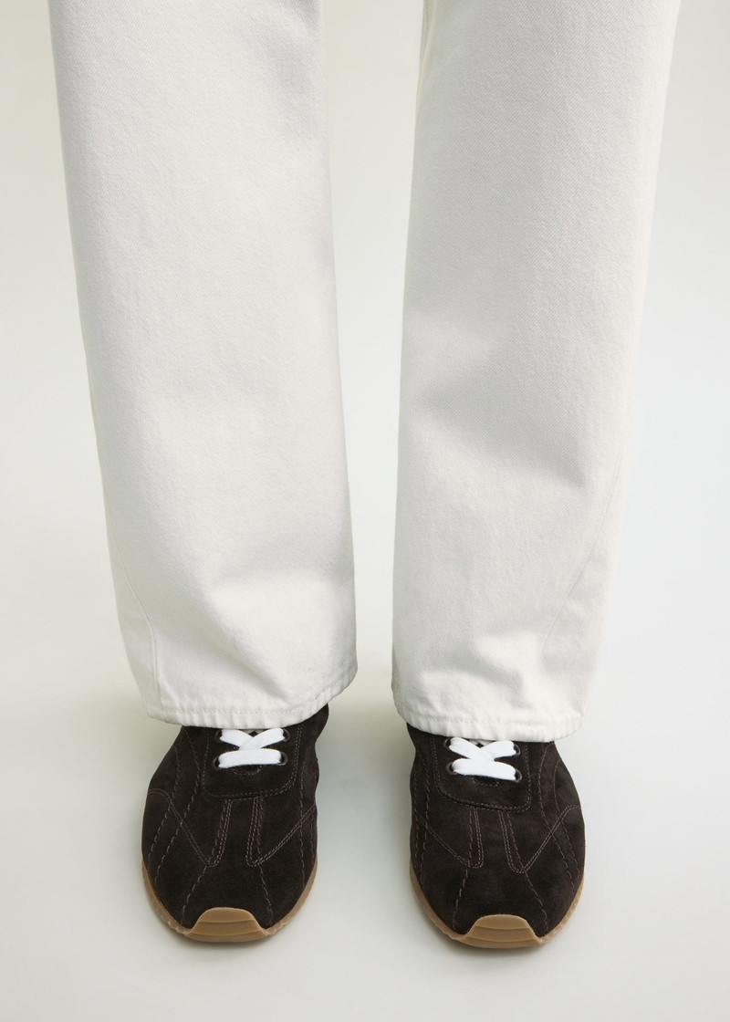 TOTEME Flex suede sneakers umber outlook