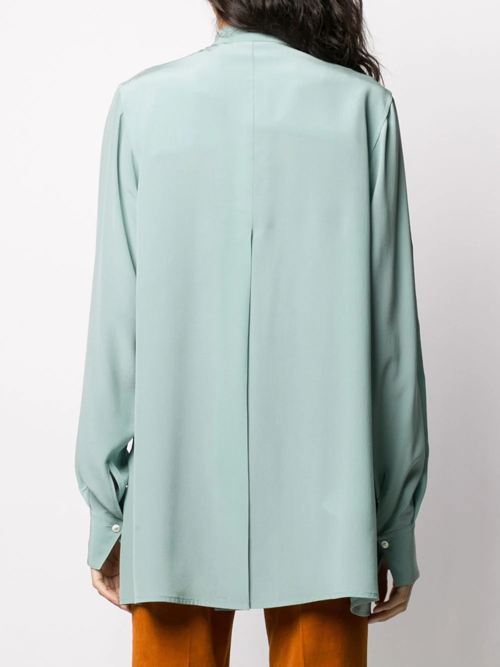 oversized tie-neck blouse - 4