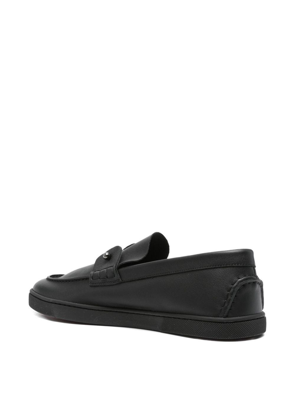 slip-on leather loafers - 3