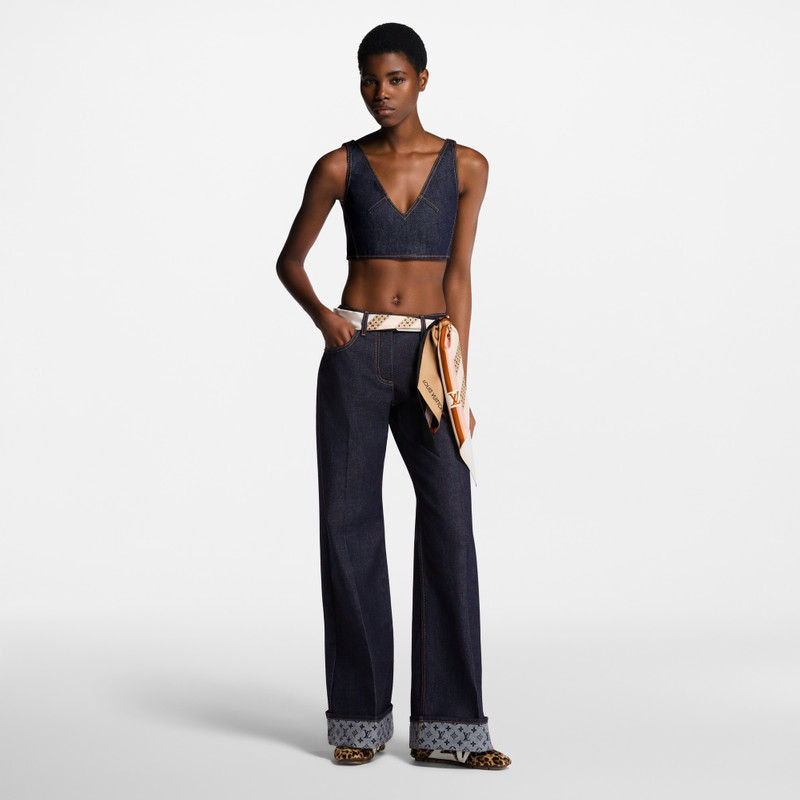 Louis Vuitton Cuffed Hem Flared Jeans outlook