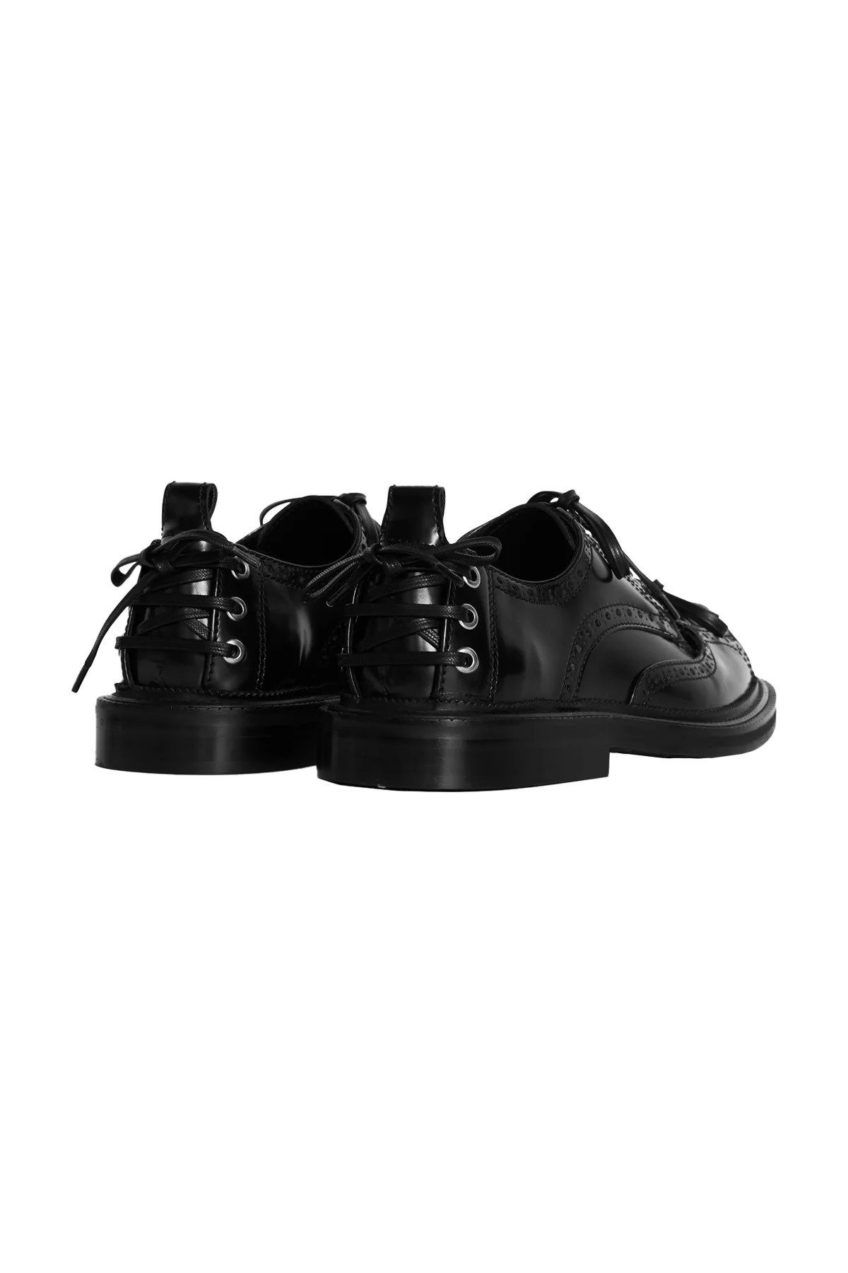 Simone Rocha Cutout Multi-Lace Brogue Black - 3