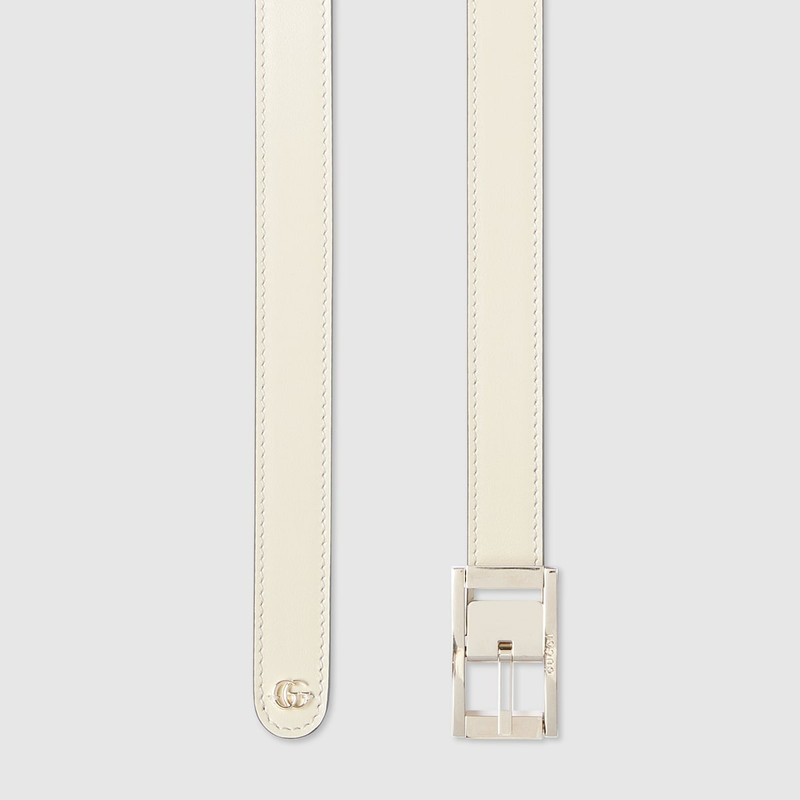 GUCCI Reversible thin belt with rectangular buckle outlook