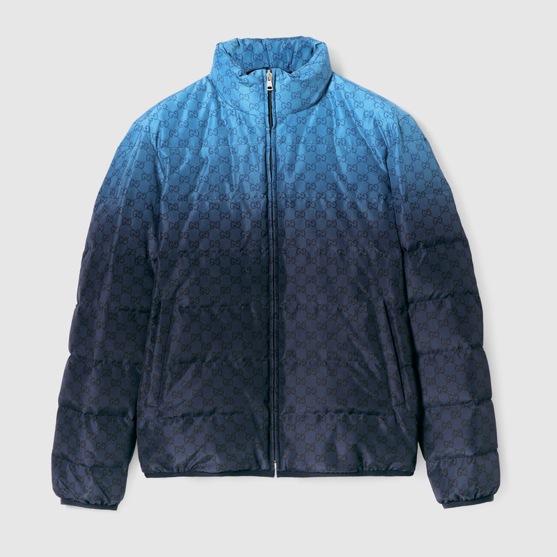 Printed technical poplin zip jacket 1
