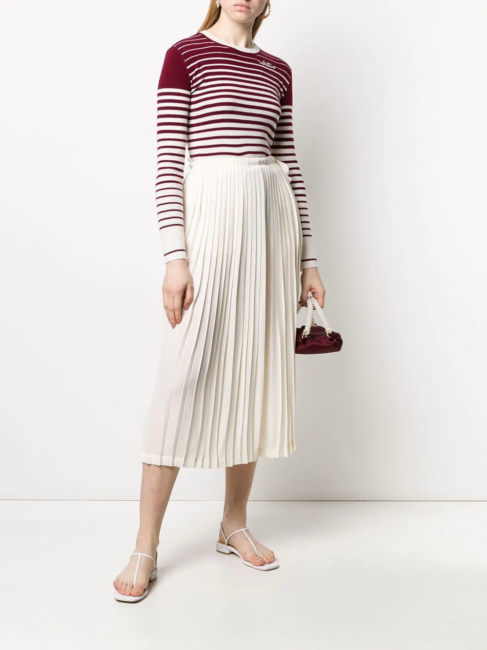 pleated midi skirt - 2