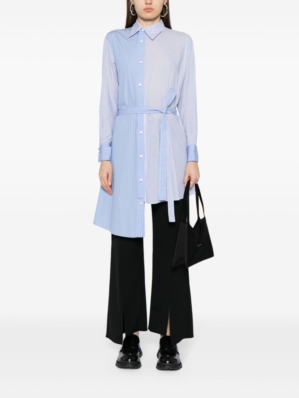 asymmetric-hem cotton shirt - 2