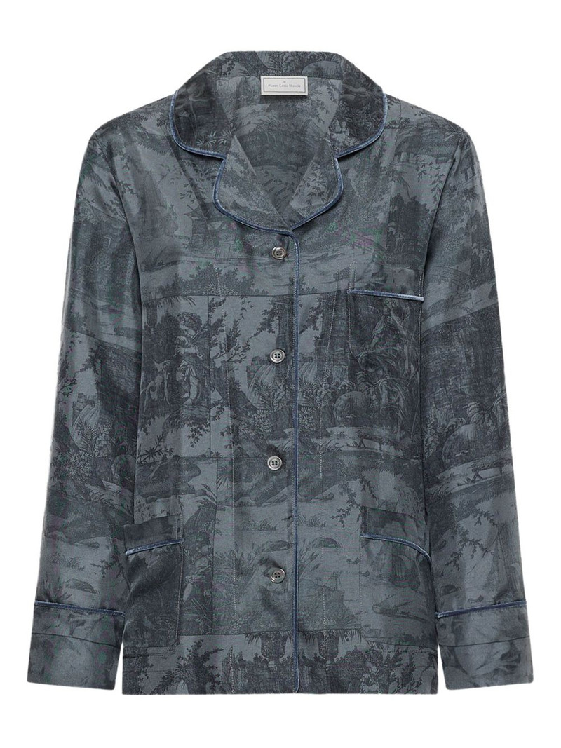toile-print pajama shirt 1