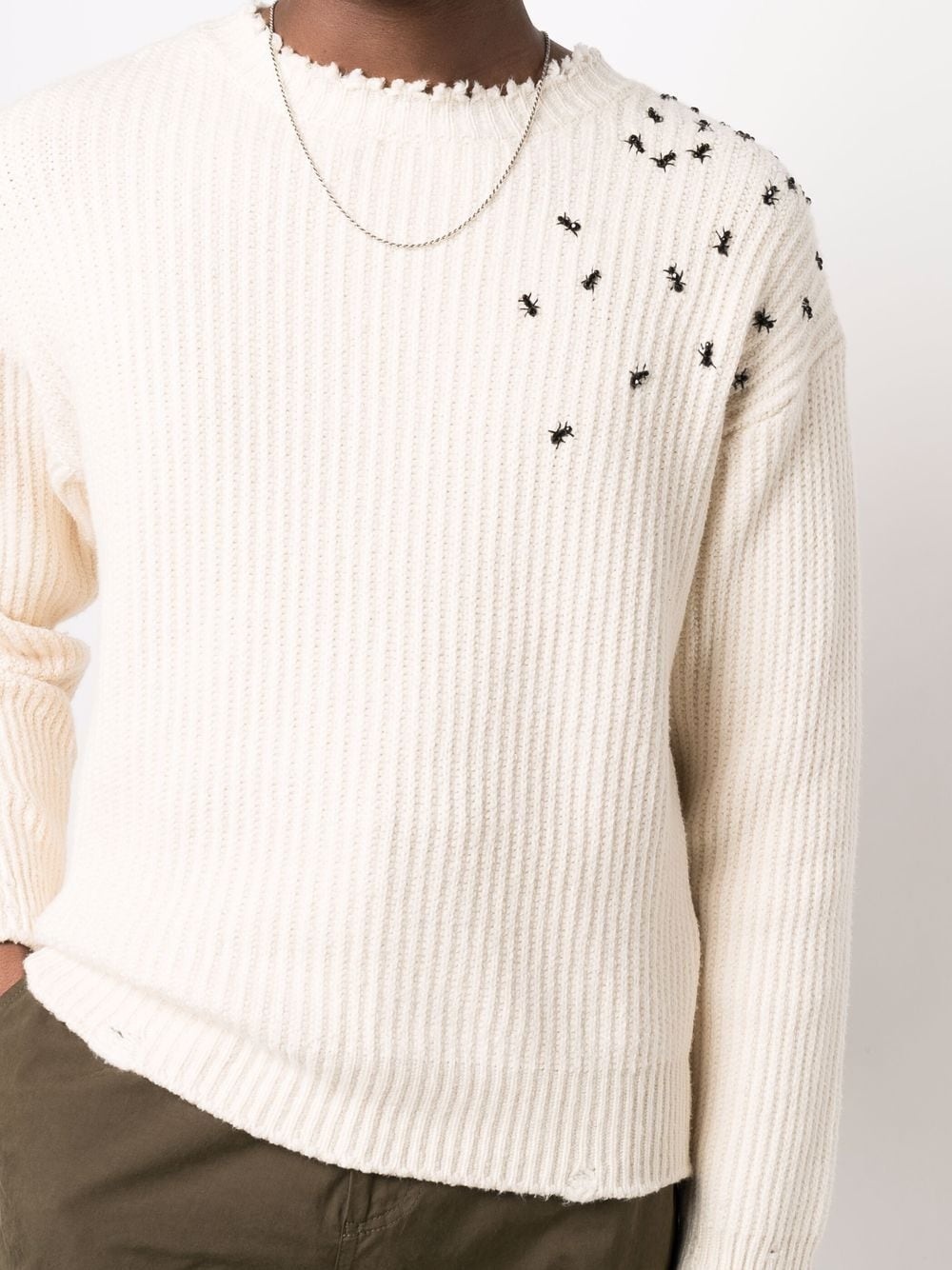 Ants rib-knit jumper - 5