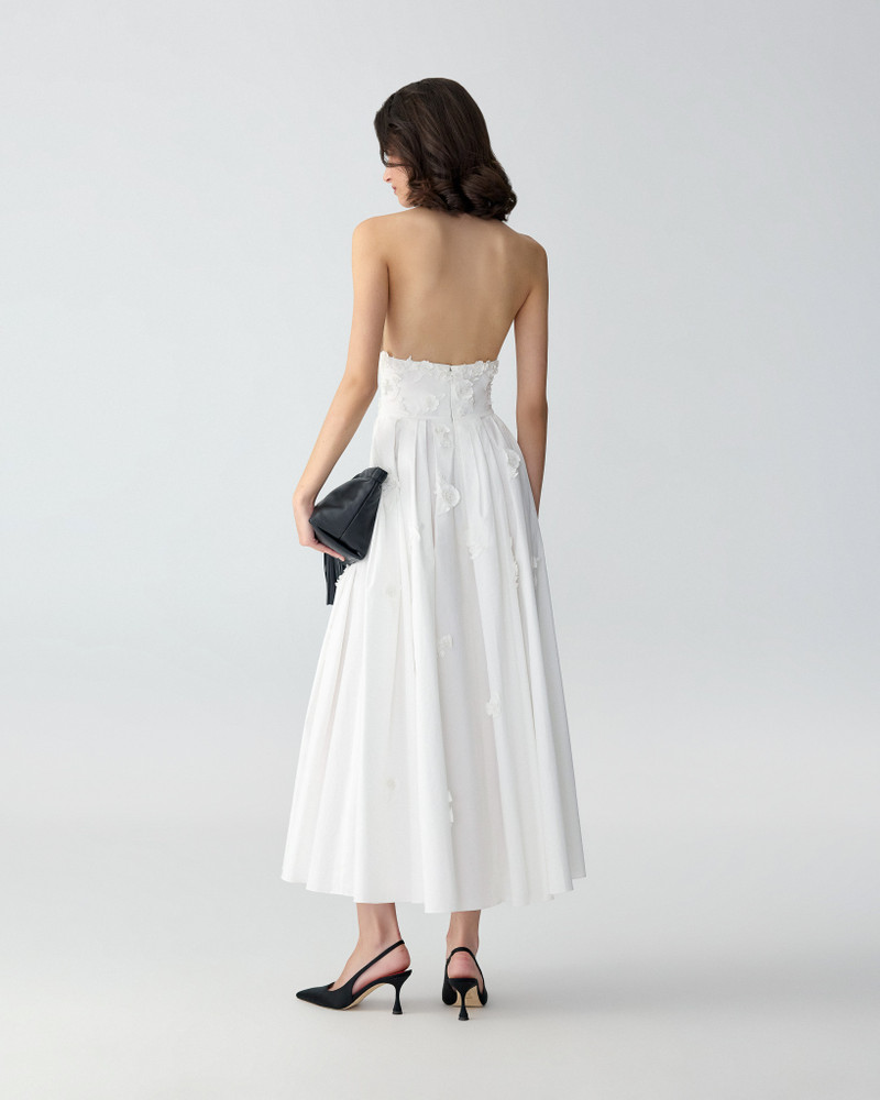 Embroidered Halter Neck Midi Dress 3