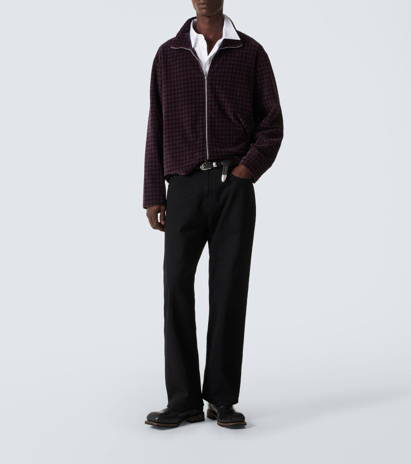 Our Legacy Shrunken cotton-blend velour jacket outlook