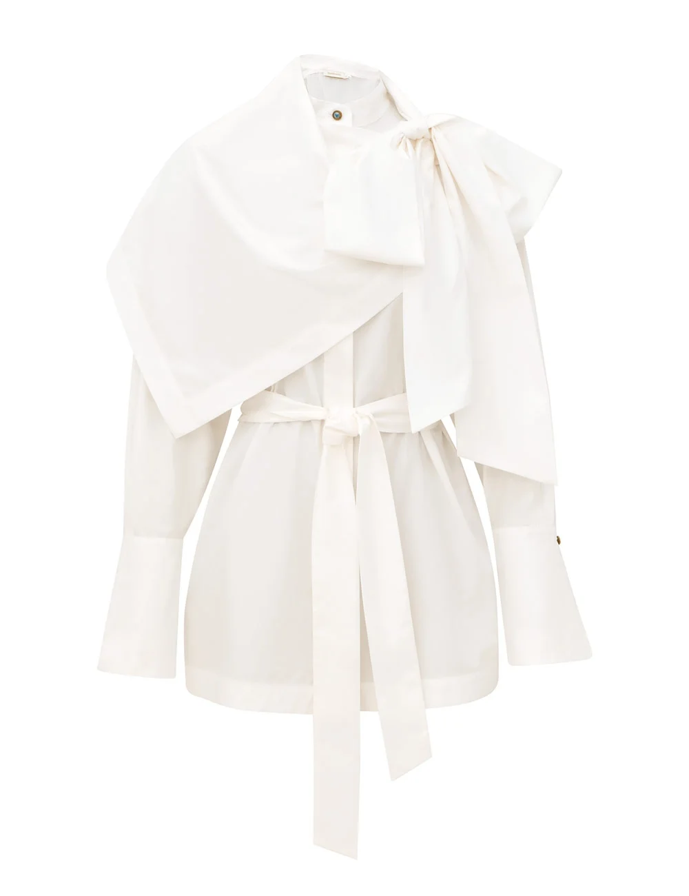 CLASH POPLIN DRAPE SHIRT - 1