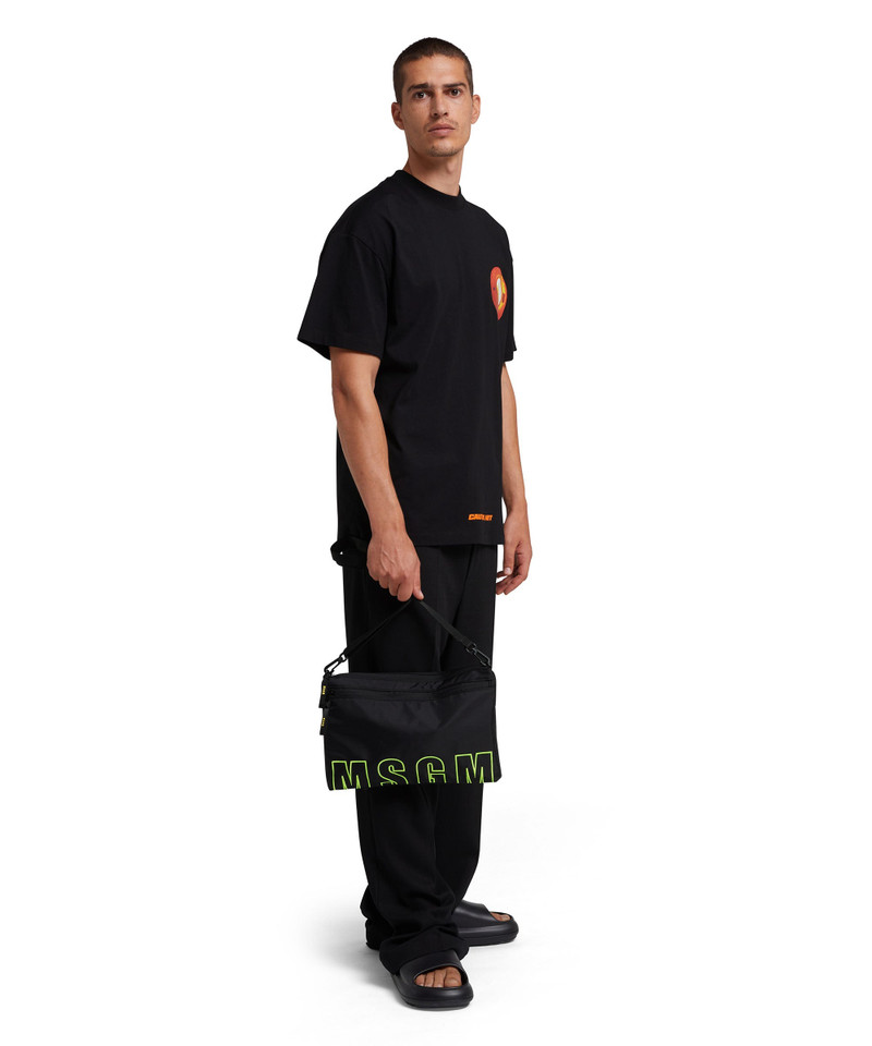 Ripstop nylon shoulder bag with embroidered logo 5