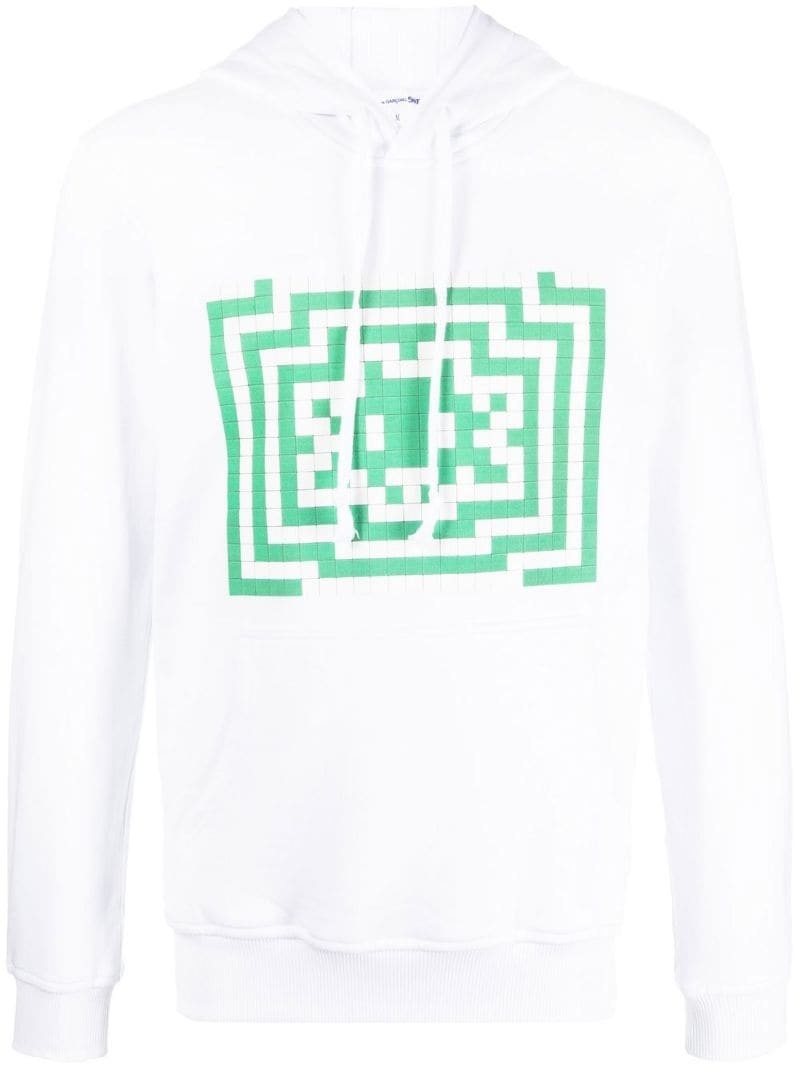 graphic drawstring hoodie - 1