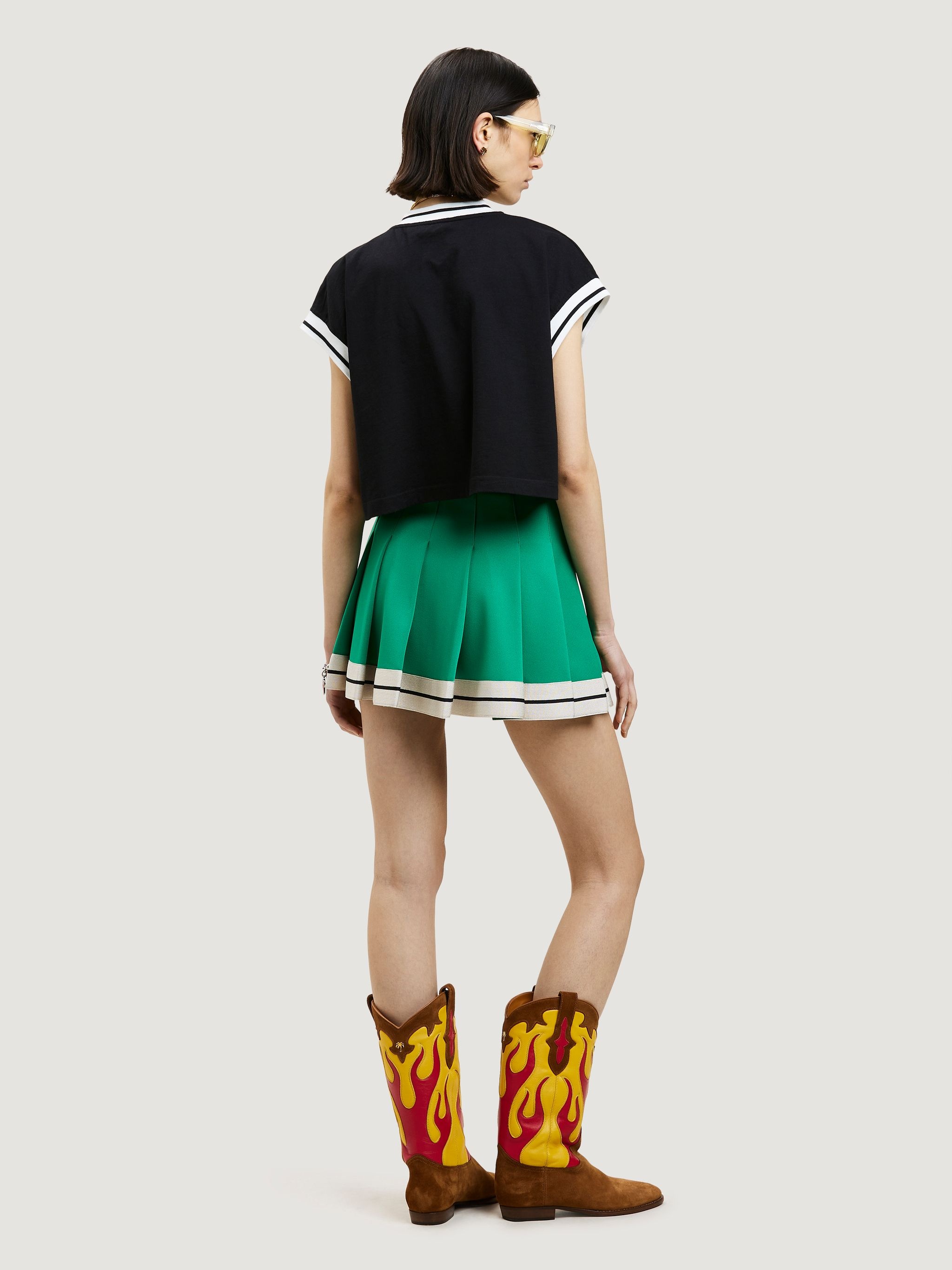 TRACK PLEATED SKIRT - 2