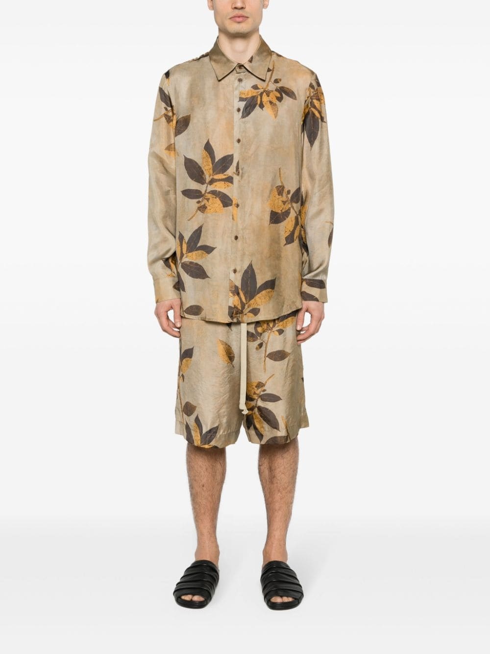 branches-print shorts - 2