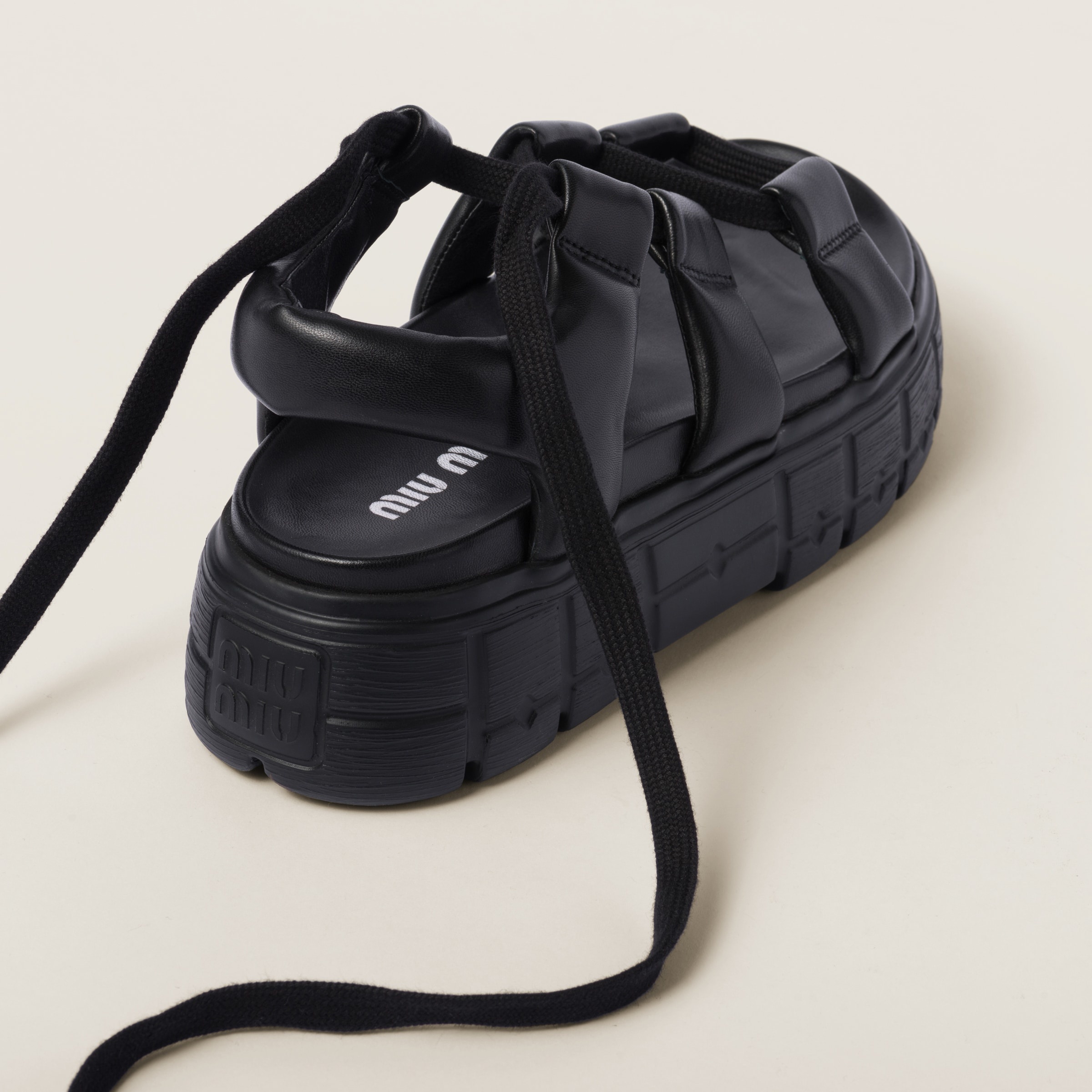 Sporty nappa leather sandals - 3