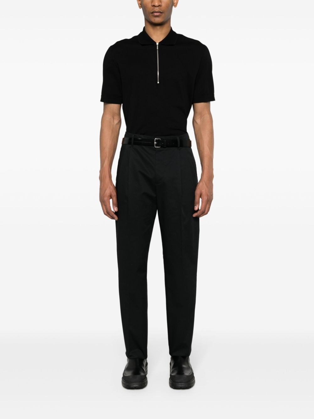 tapered cotton chino trousers - 2