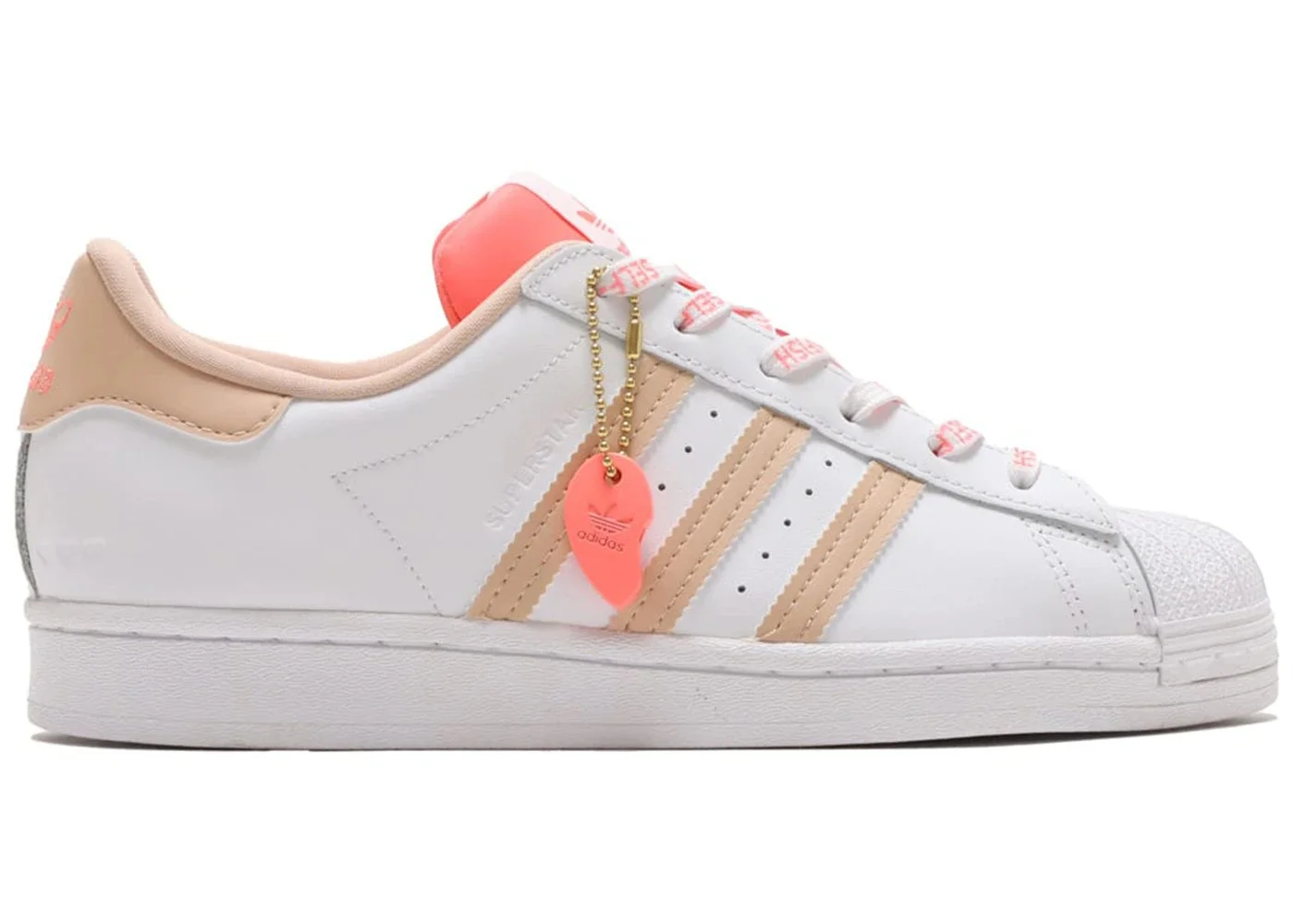 adidas Superstar Cloud White Halo Blush Acid Red (Women's) - 1