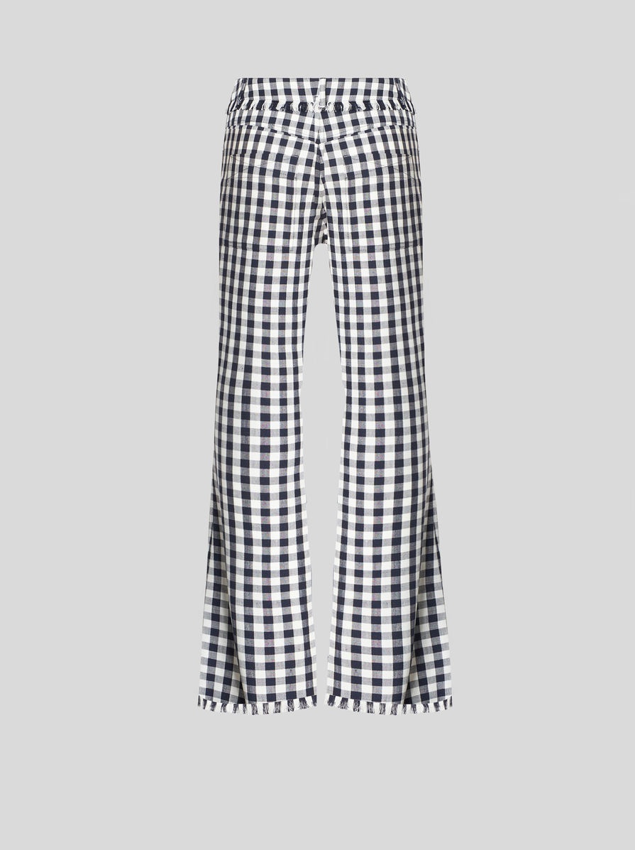 SLIM-FIT GINGHAM TROUSERS - 6