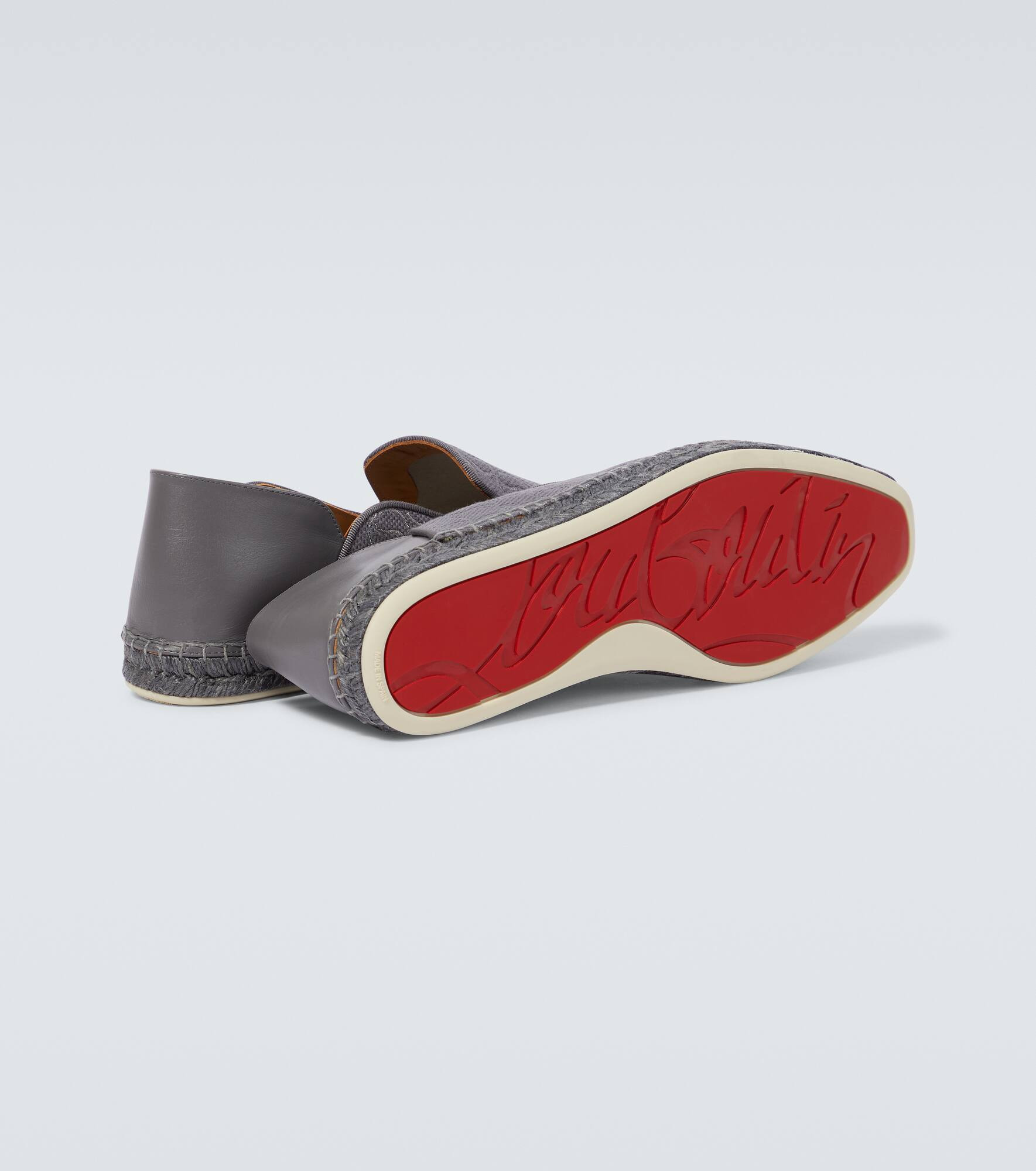 Espadon leather-trimmed jacquard espadrilles - 7