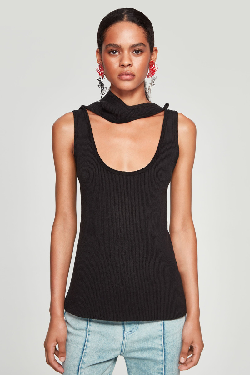 Classic Triple Collar Knit Tank Top 8