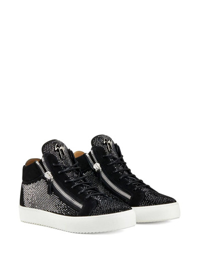 Giuseppe Zanotti Kriss crystal-embellished high-top sneakers outlook