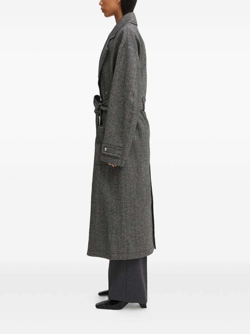 belted herringbone coat 3