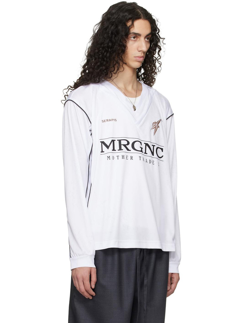 White Double V Football Jersey 2