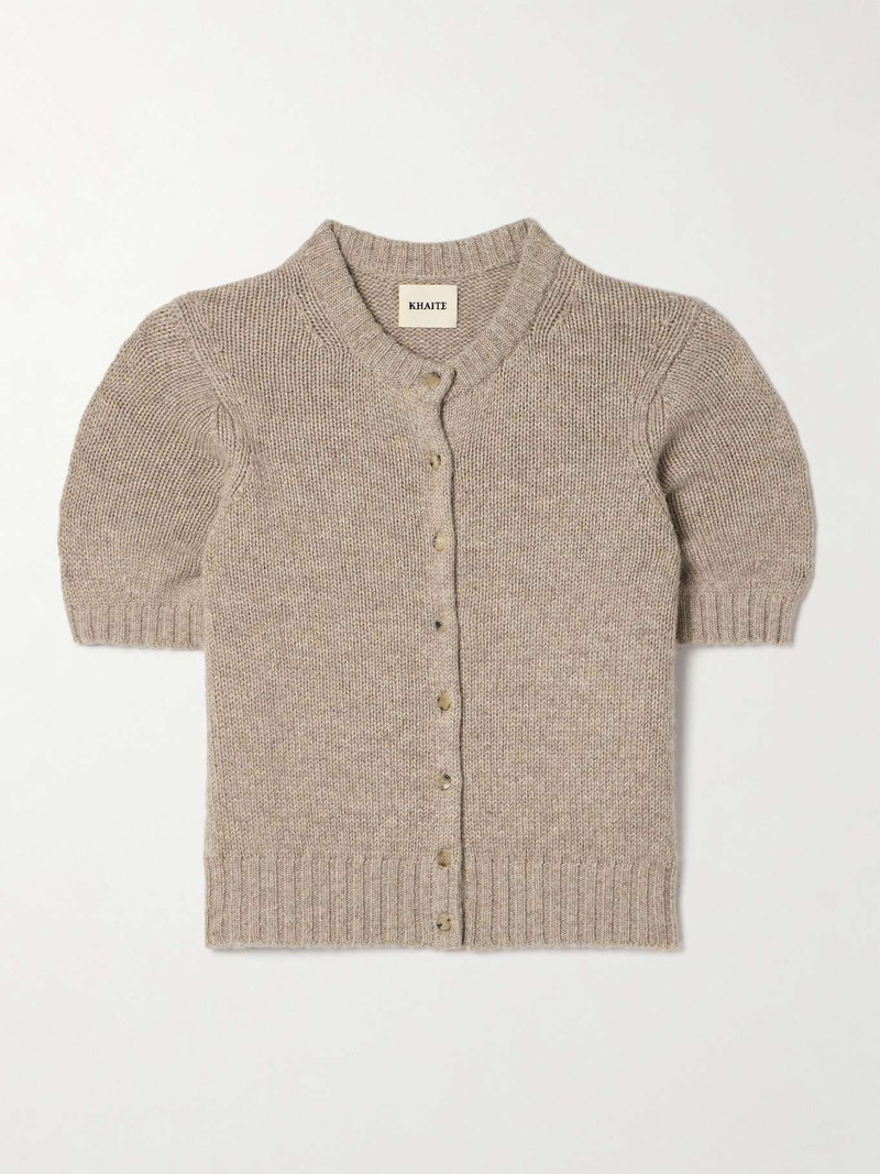 Nora cropped cashmere-blend cardigan - 1