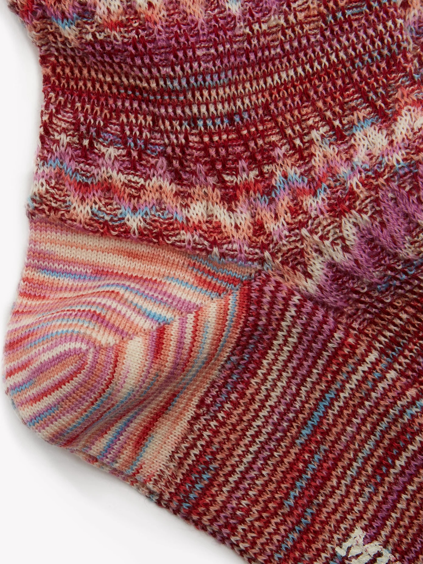 Zigzag-jacquard space-dyed wool-blend socks - 3