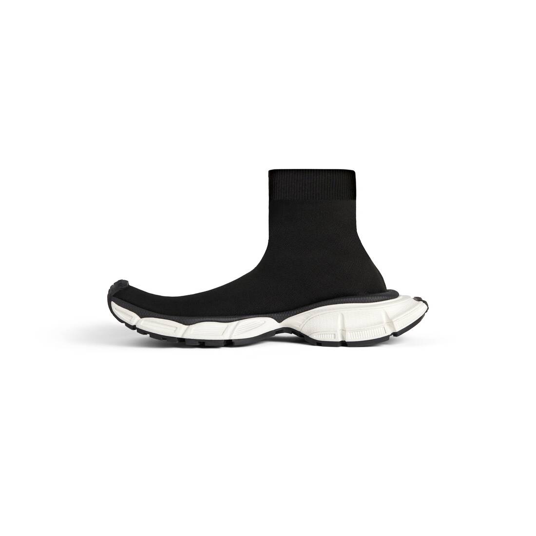 Men's 3xl Sock Recycled Knit Sneaker in Black - 4