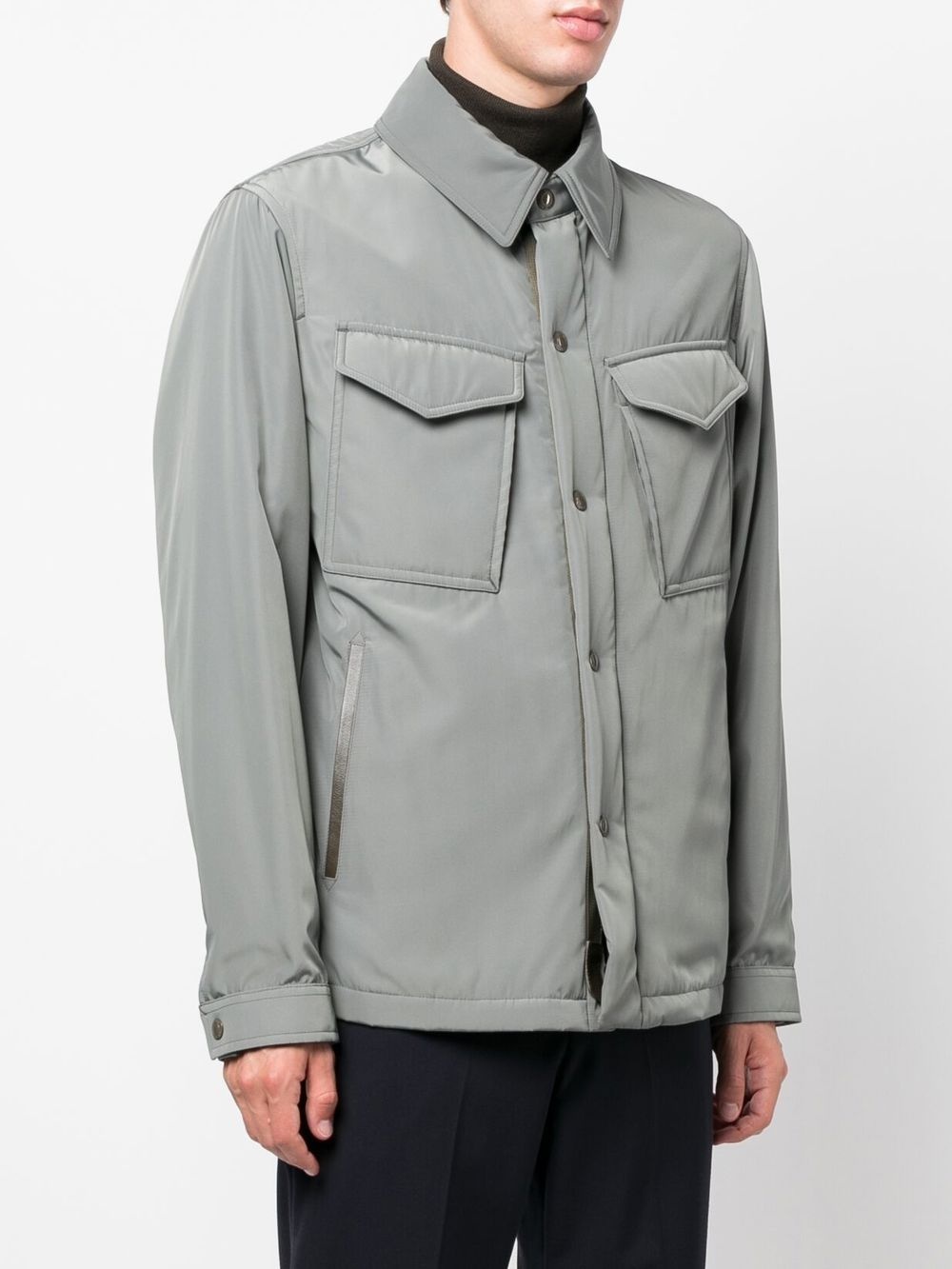 button-front shirt jacket - 3