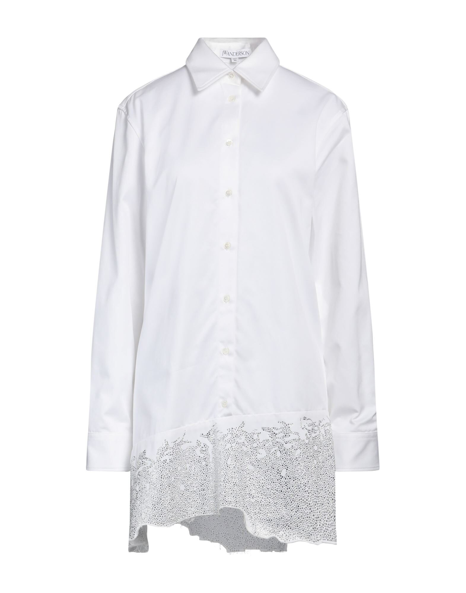 White Women's Shirt Dress - 1