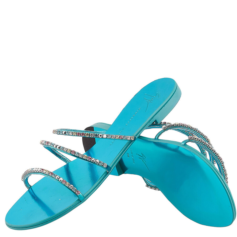 Giuseppe Zanotti Rhinestone Embellished Flat Sandals - 2
