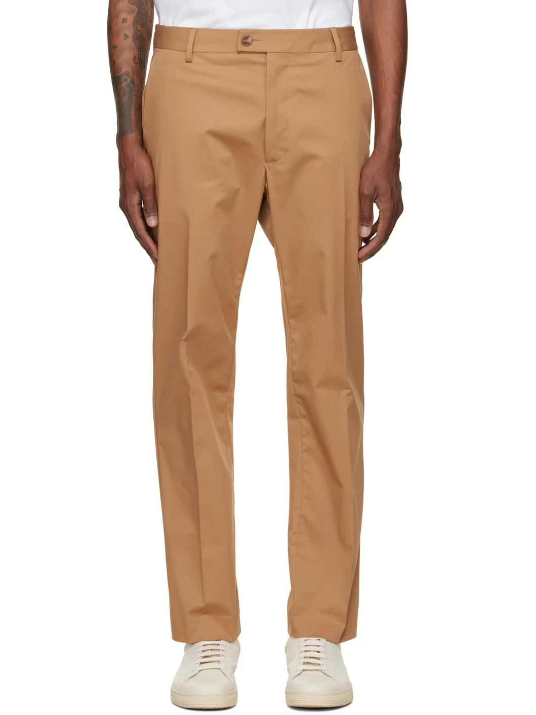 Tan Creased Trousers - 1