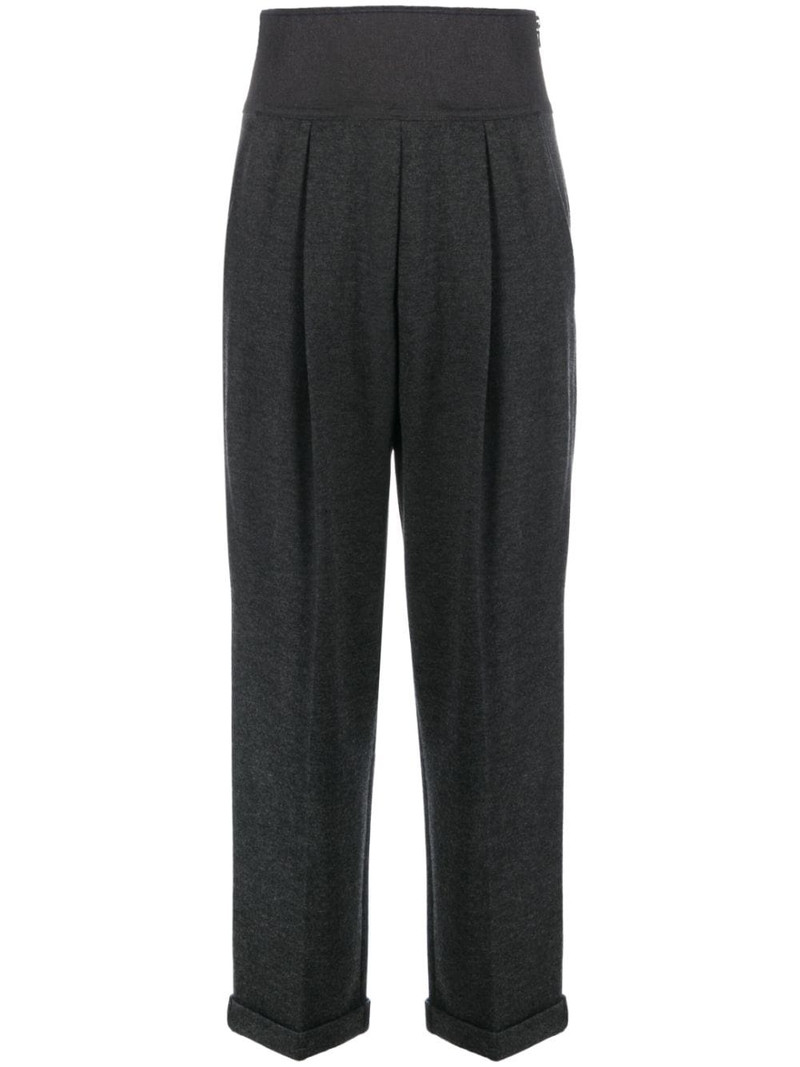 pleated cashmere-blend trousers 1
