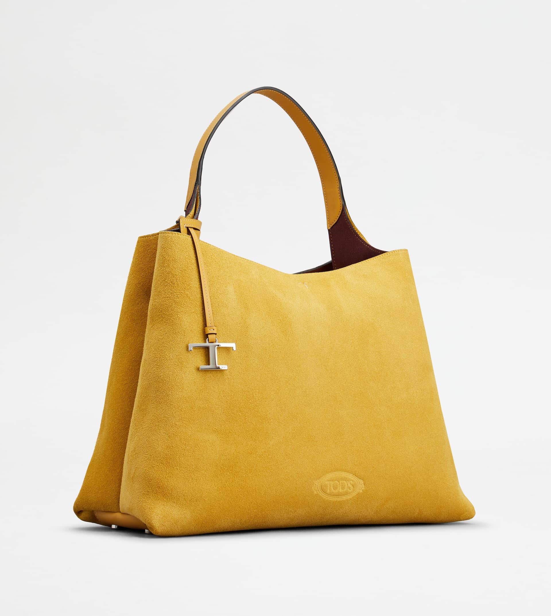 Tod s TOD S BAG IN SUEDE MEDIUM YELLOW REVERSIBLE