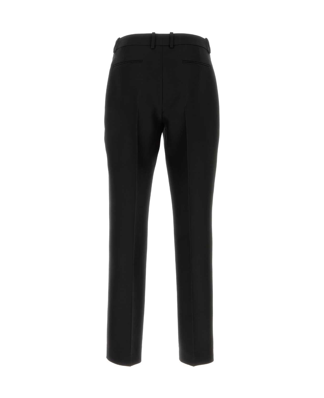 Black Wool Blend Pant - 1