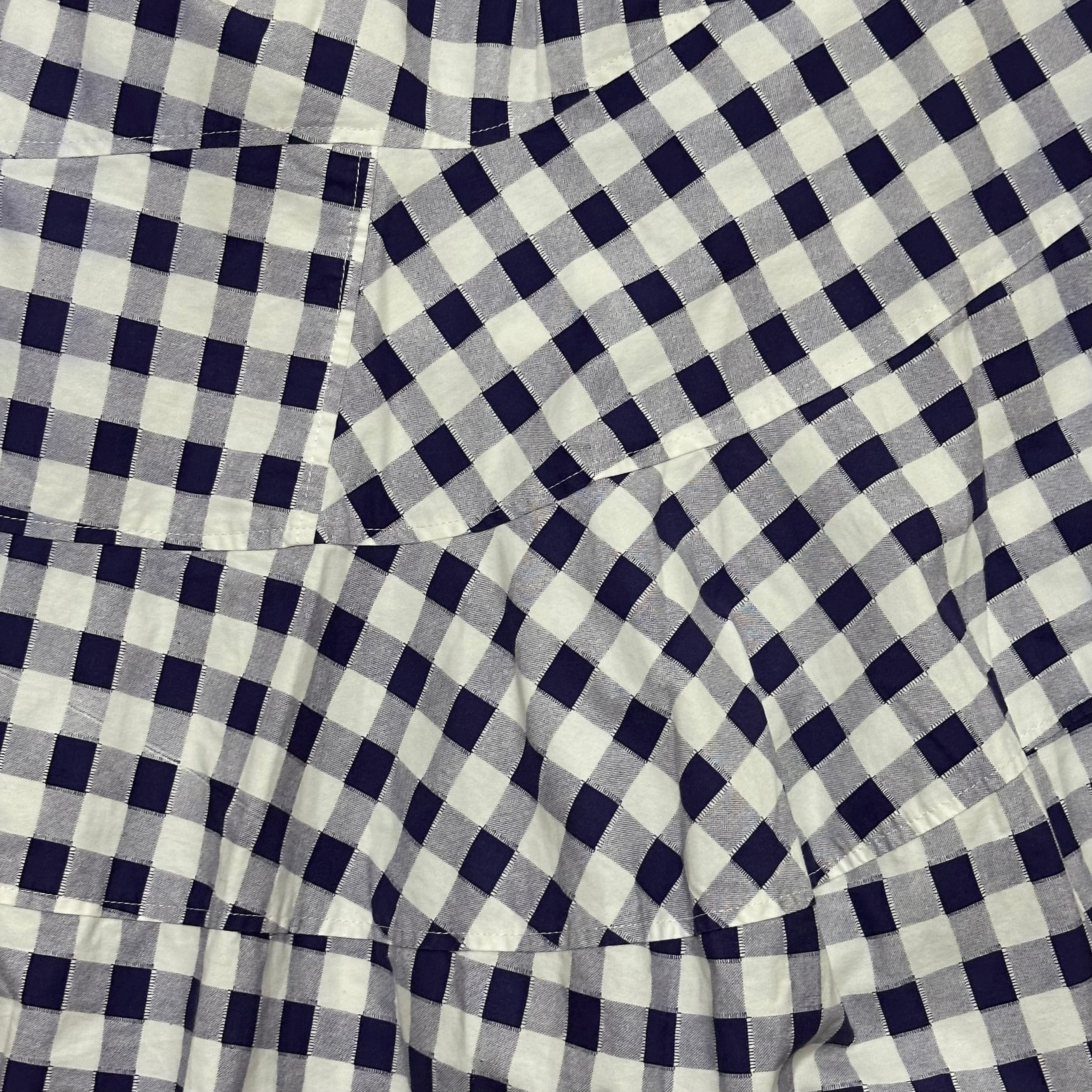 TRICOT COMME DES GARÇONS Gingham Check Asymmetric Midi Skirt - 4