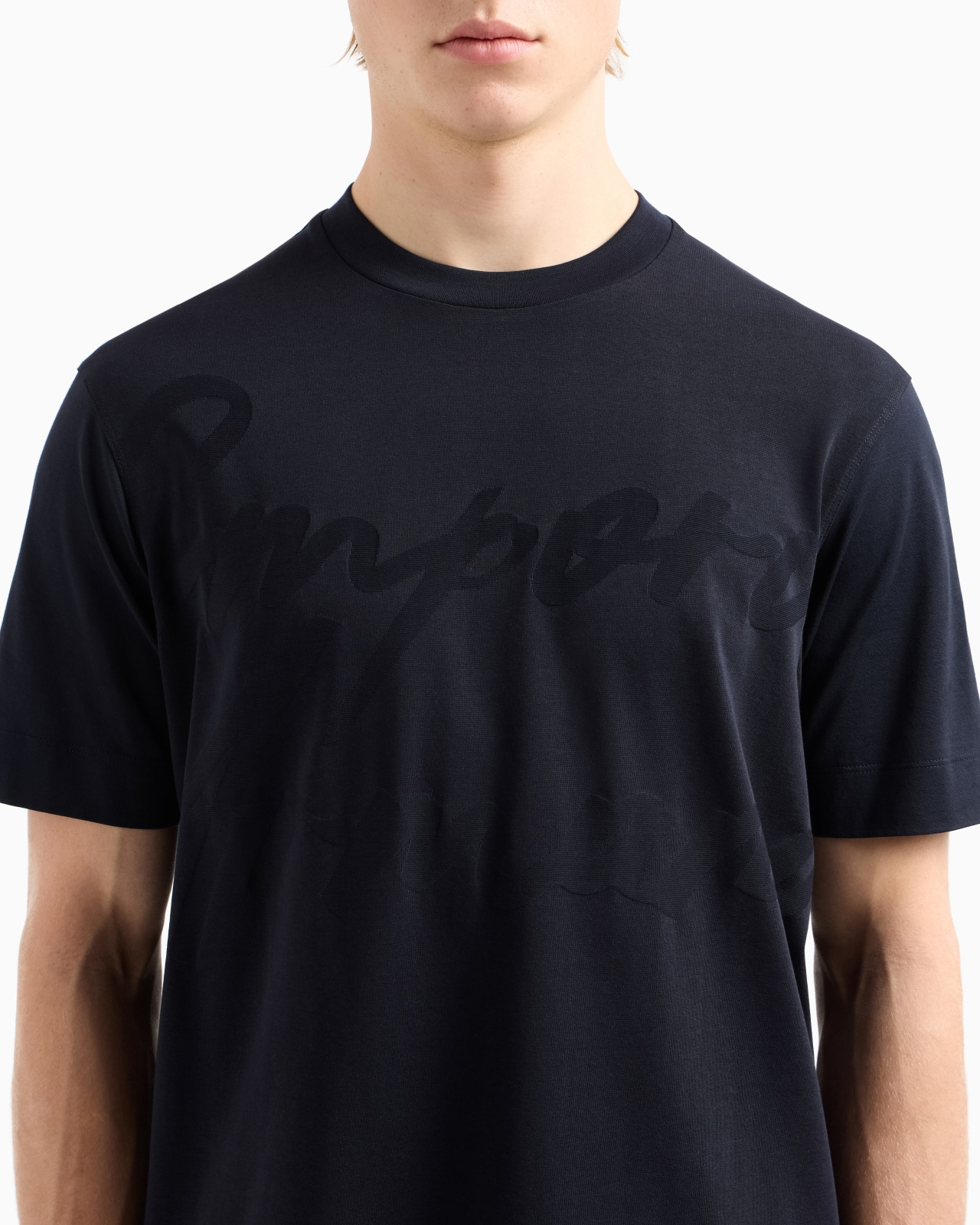 JERSEY T-SHIRT WITH JACQUARD LOGO - 5
