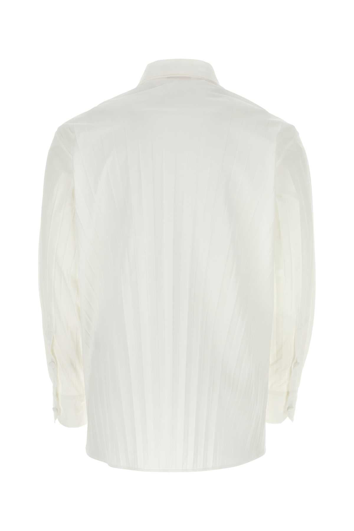 Valentino Garavani Men White Tech Nylon Oversize Shirt - 2