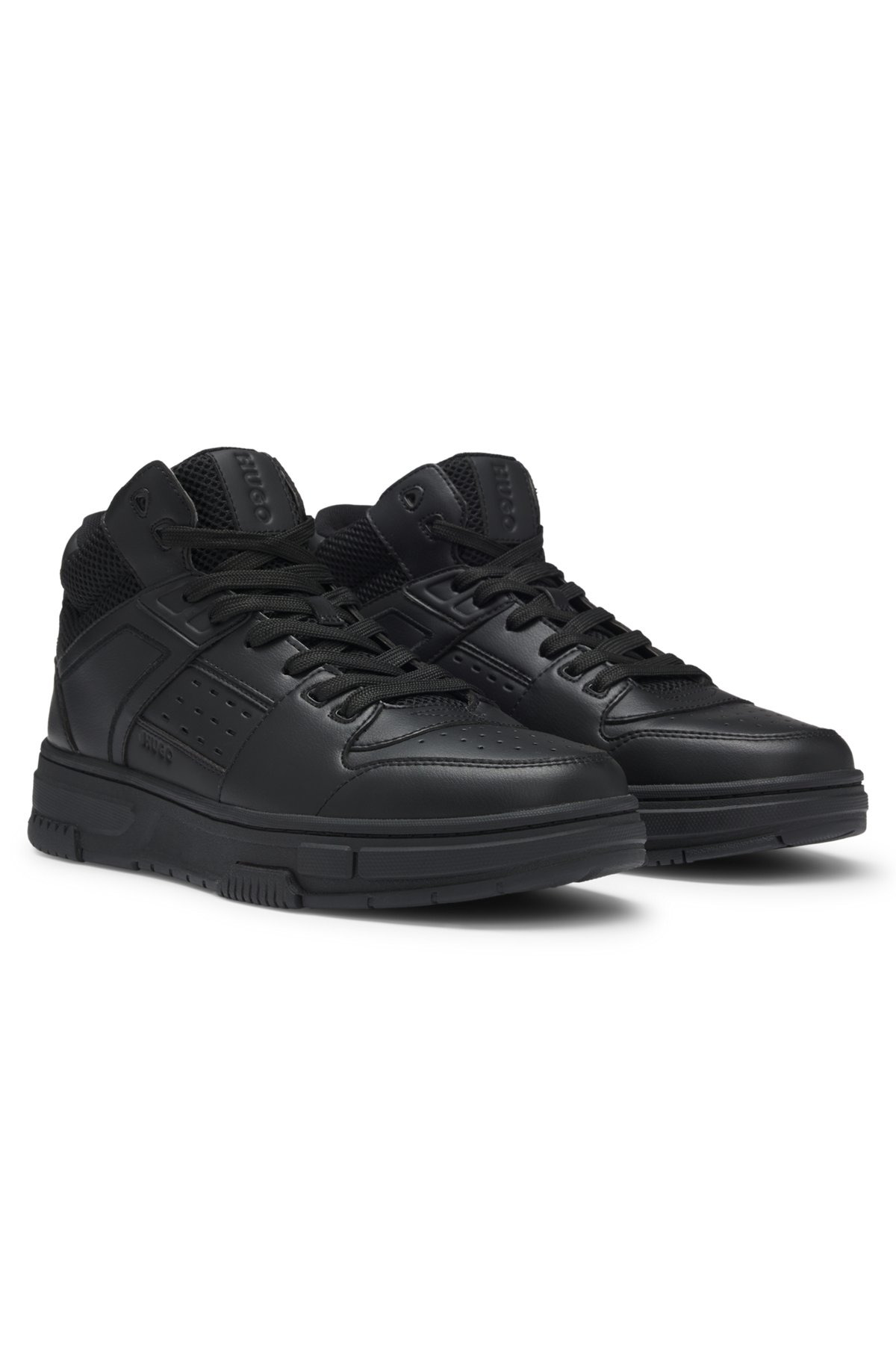 HIGH-TOP TRAINERS WITH MESH TRIMS - 2