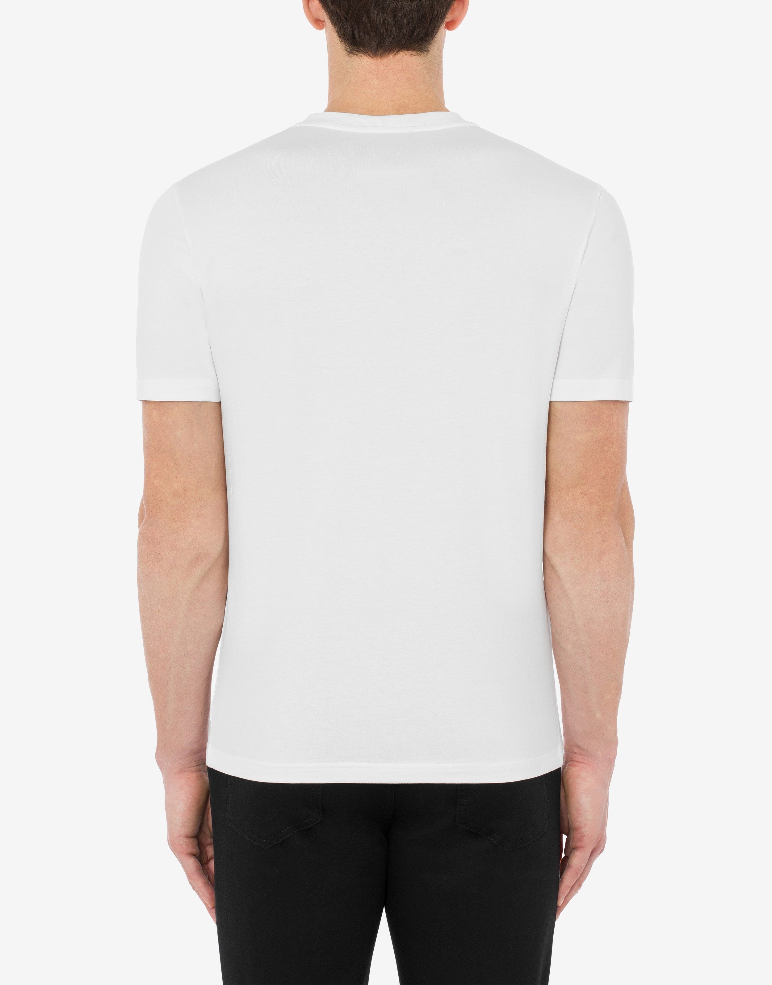 MOSCHINO SIGNATURE STRETCH JERSEY T-SHIRT - 5