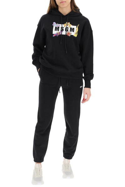 MSGM FUNNY TIGER LOGO BOX HOODIE outlook