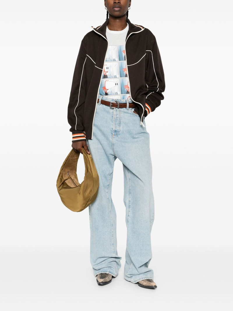 Golden Goose ribbed-panel zip-up jacket outlook
