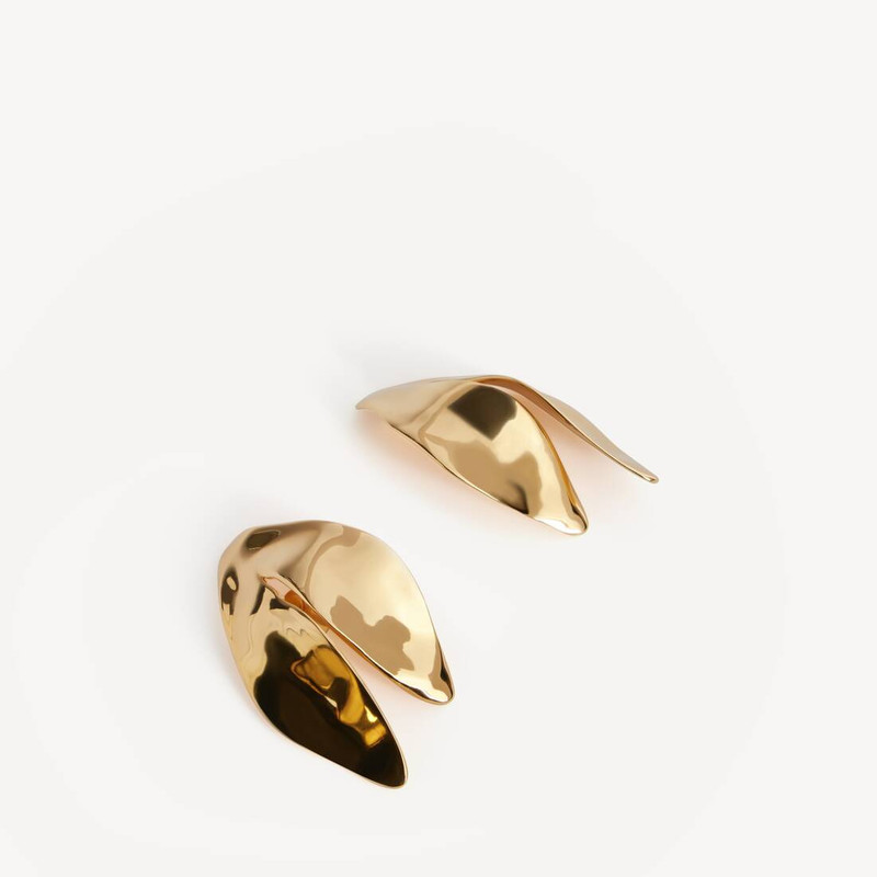 BALENCIAGA Women's Bloom Xs Earrings in Shiny Gold outlook